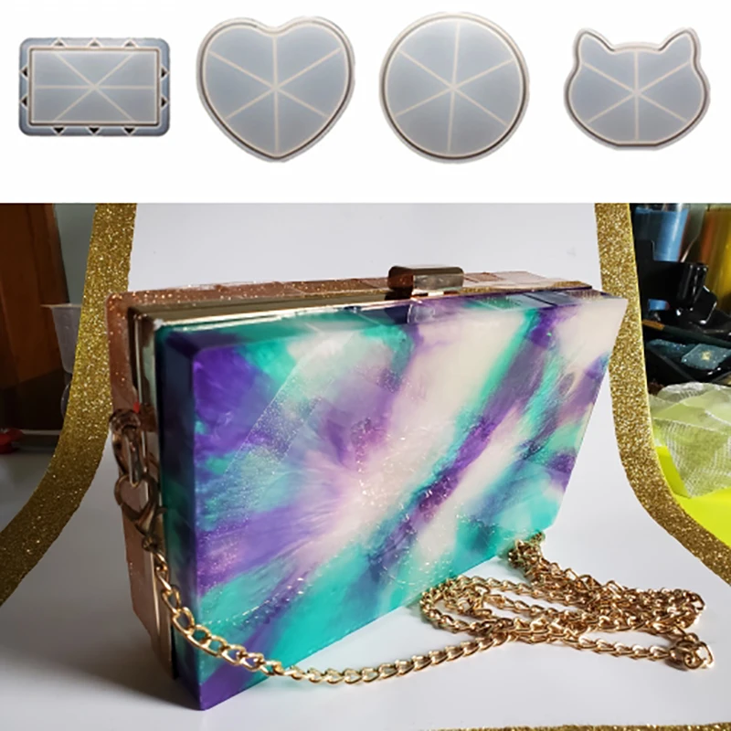 

Силиконовая форма «сделай сам» для женских сумок, для изготовления цепочек, пакетов с прозрачными кристаллами, динамические формы для мешк...