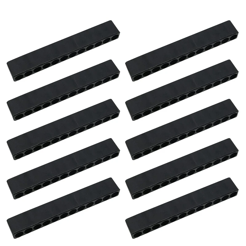 

10 PCS Screwdriver Bit Holder 12 Holes 1/4 Inch Black Hex Drill Storage Case Organizer