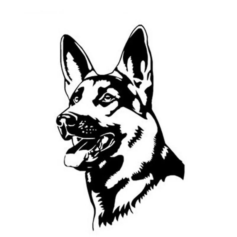 

Black/Silver German Shepherd Dog Car Stickers Personality Vinyl Decal Car Styling Truck Accessories