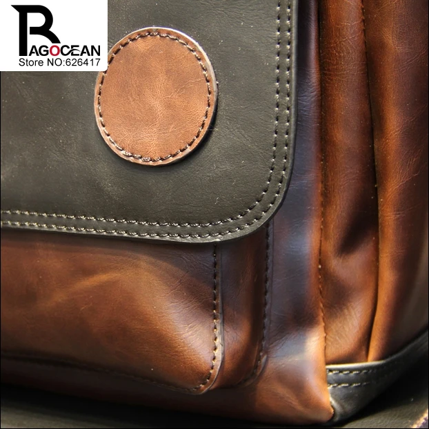 Новый Винтаж Стиль Для мужчин искусственная кожа Crazy Horse сумка дорожные сумки