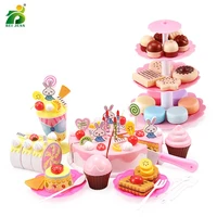 girl kitchen house toy cake kids birthday miniature simulation food stand set role play educational game toys for children gift