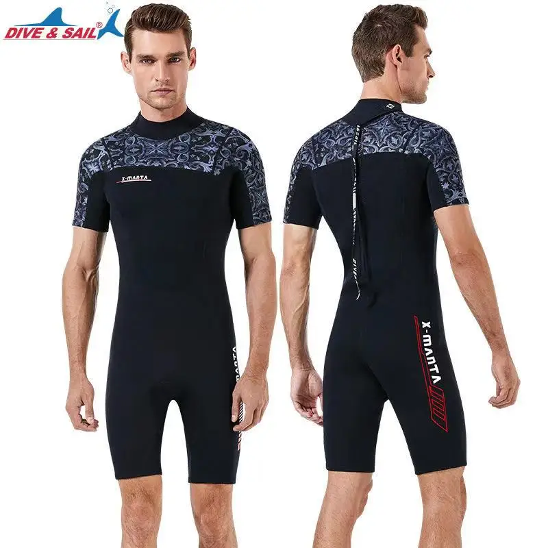 Неопреновый гидрокостюм 3 мм для мужчин и женщин слитный неопреновый с коротким
