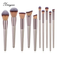 xinyan champagne makeup brush set eyeshadow concealer foundation powder blush lip eye make up brush cosmetics beauty tools
