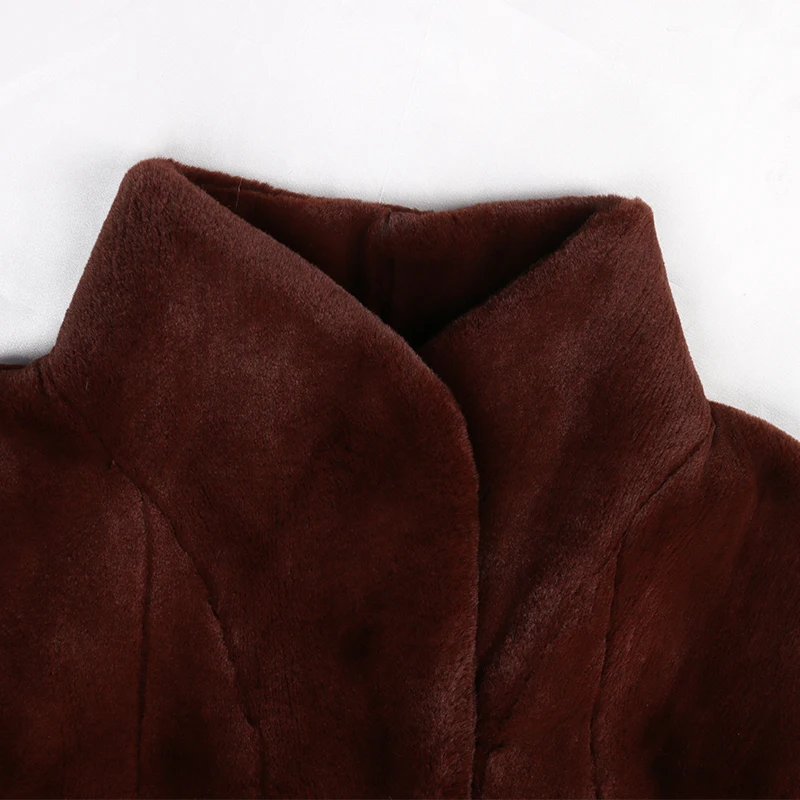 Nerazzurri Winter faux fur coat women long sleeve stand collar Fluffy warm thick fake coats for Plus size fashion 2020 | Женская одежда