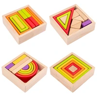 wooden rainbow stacking game building blocks kids building blocks toy educational