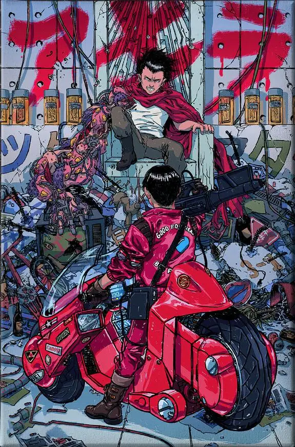 Шелковый плакат с аниме-фильмом Akira, 24x36 дюймов