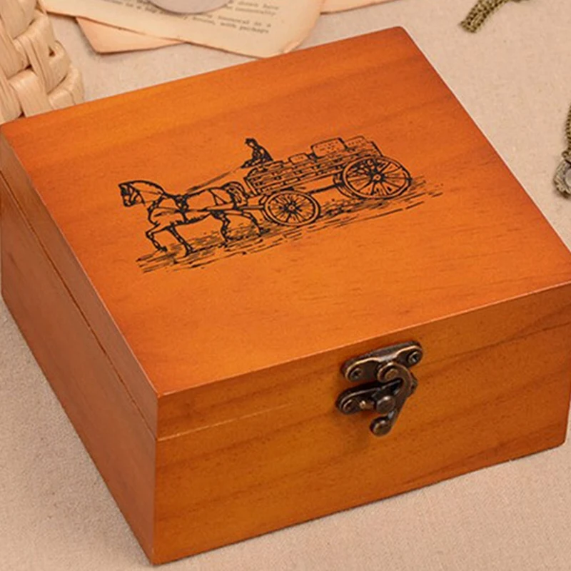 Деревянный швейный набор в коробке игольчатая лента ножницы