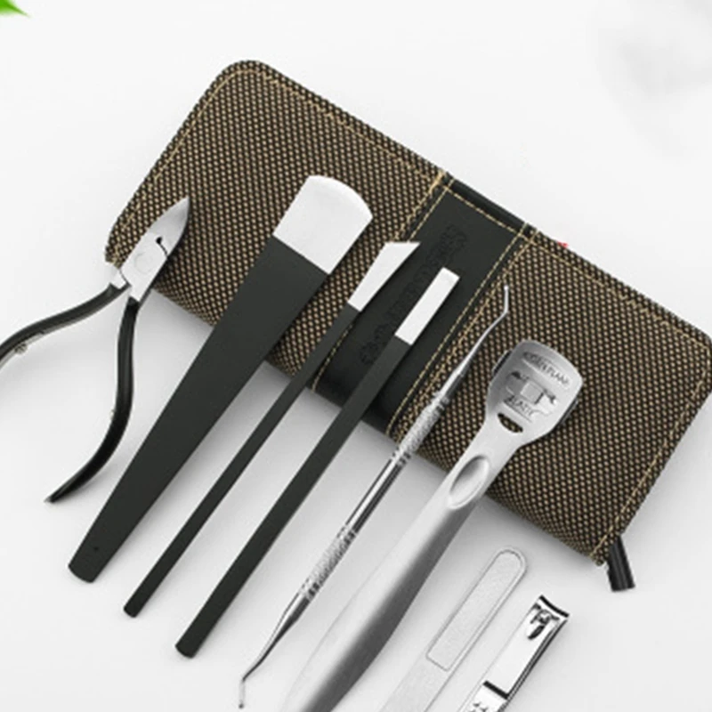 8 шт. Набор для стрижки ног Уход за ногтями педикюрных ножниц Пинцет нож набор