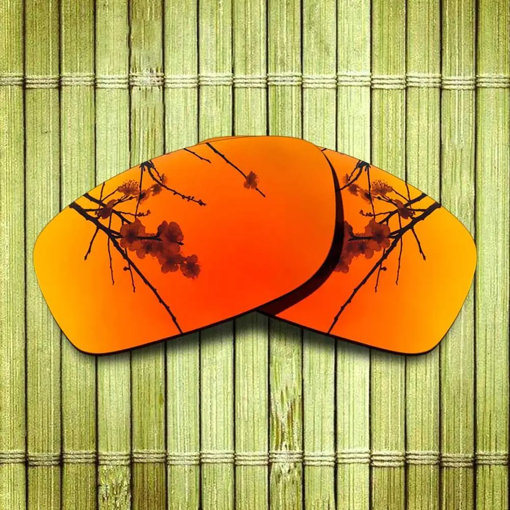 

Polarized Replacement Lense For-Oakley Fives Squared Sunglasses Frame True Color Mirrored Coating - Fire Red Color Options