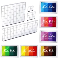craft ink padsstamp pads and acrylic stamp blocks clear stamping blocks with grid lines for stamping card making