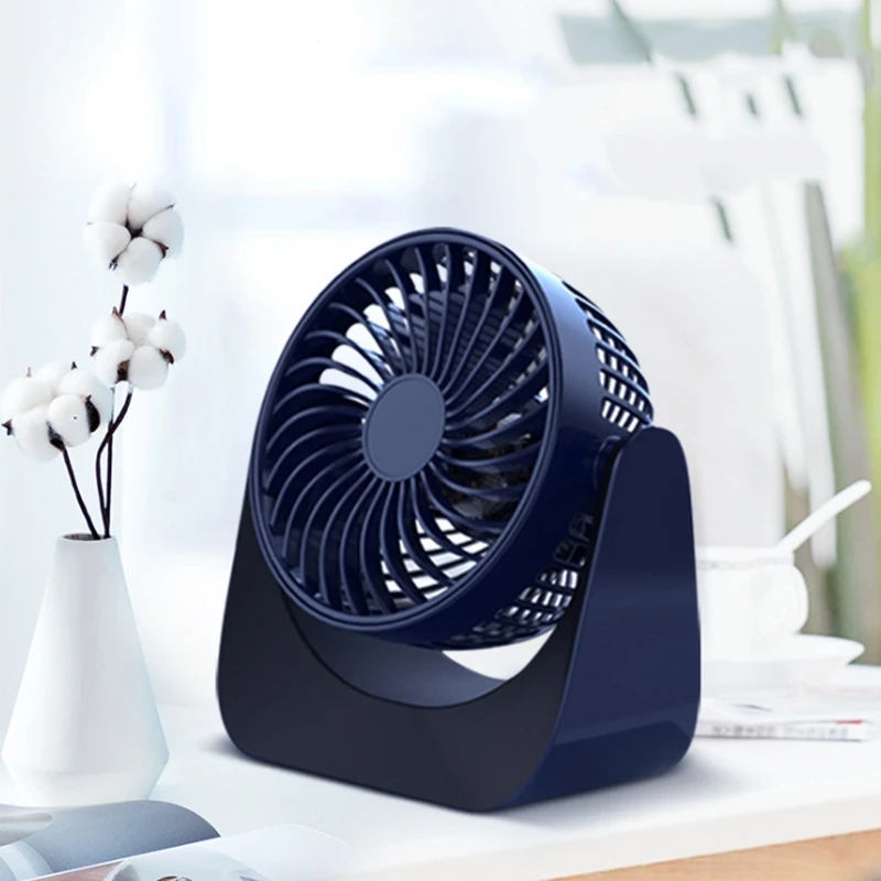 

Desk Fan Small Table Fan with Strong Airflow Ultra Quiet Portable Fan Speed Adjustable Head 360Degree Rotatable