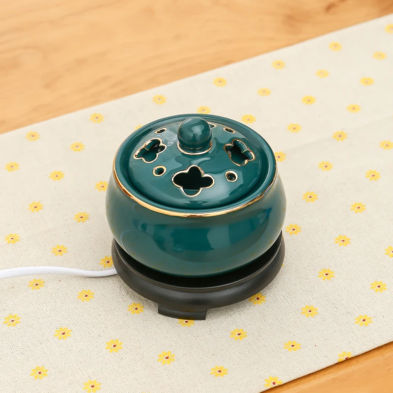 Малахит с зеленым таймером Электронная горелка для эфирного масла блок