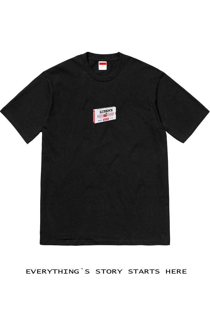 

supreme 18FW Tee Cherry box candy short sleeve men's and women's T-shirt trend tee