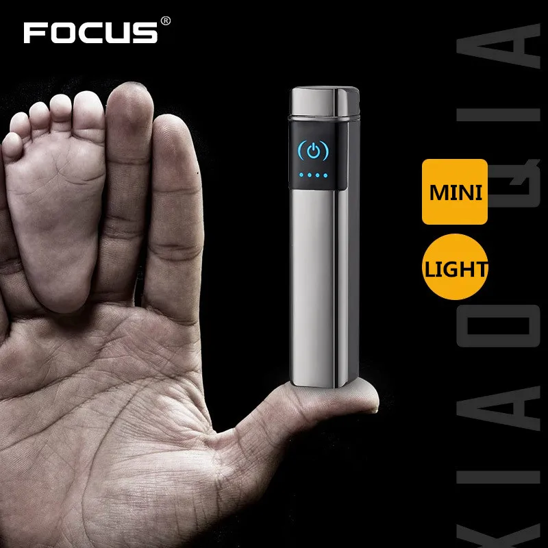 

2021 Smart Touch USB Electronic Lighter Cigarette Dual Arc Plasma Lighter Windproof Touch Ignition Turbo Cigar Lighter Men Gifts