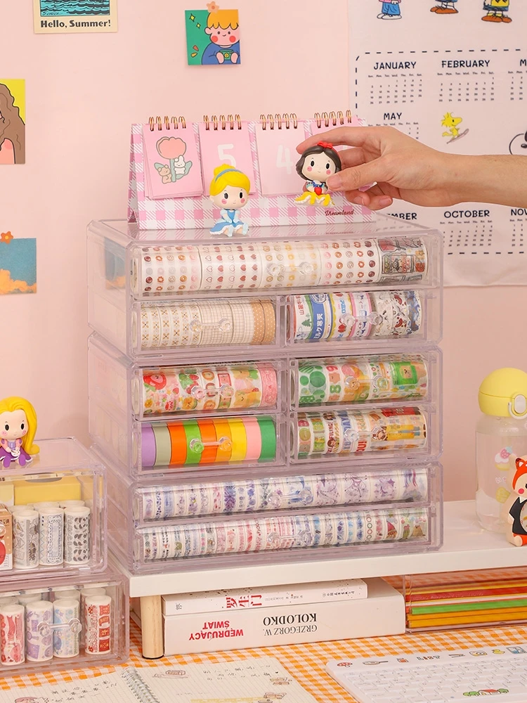 Настольный органайзер для ручек и макияжа цвет в ассортименте|Коробки ящики