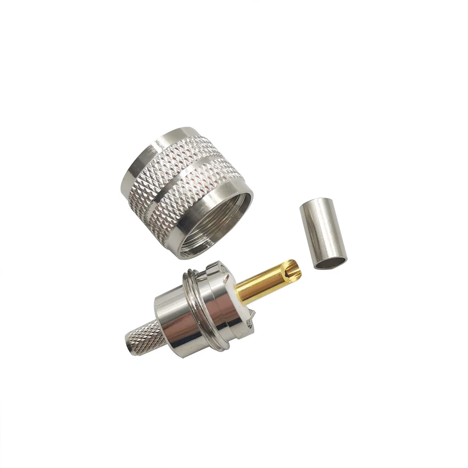 10 шт. UHF штекер PL259 RF коаксиальный разъем обжимной RG58/142 LMR195 LMR200 RG400 кабель Мужской