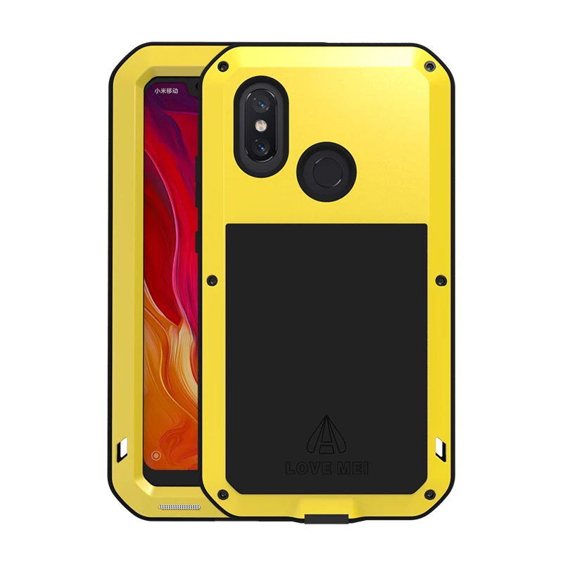Металлический Чехол Love Mei для Xiaomi Mi 8, ударопрочный чехол для телефона Xiaomi Mi 8 Capa, прочный Броня, противоударный чехол для Xiaomi Mi 8 Coque