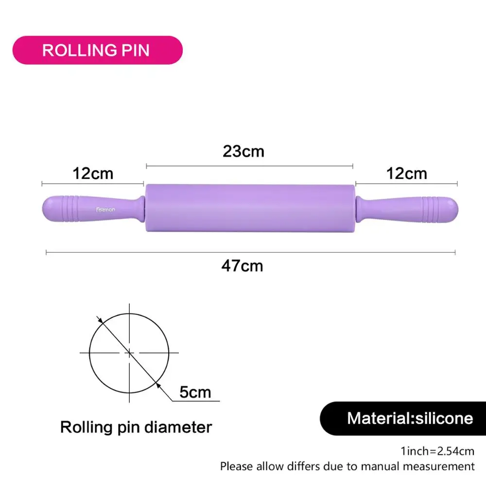 Fissman 47 см длинные антипригарные силиконовые штифты с пластиковой ручкой для