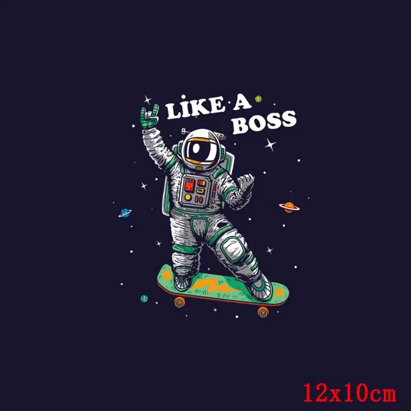 Астронавт НЛО термотрансферные железные напечатанные наклейки на ткань