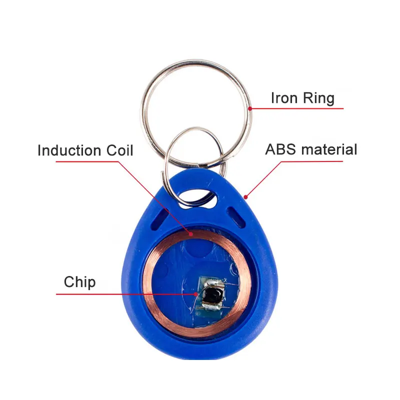 50PCS EM4100 TK4100 Chip Tag Card Sticker Key ID Ring 125KHz RFID Token | Безопасность и защита