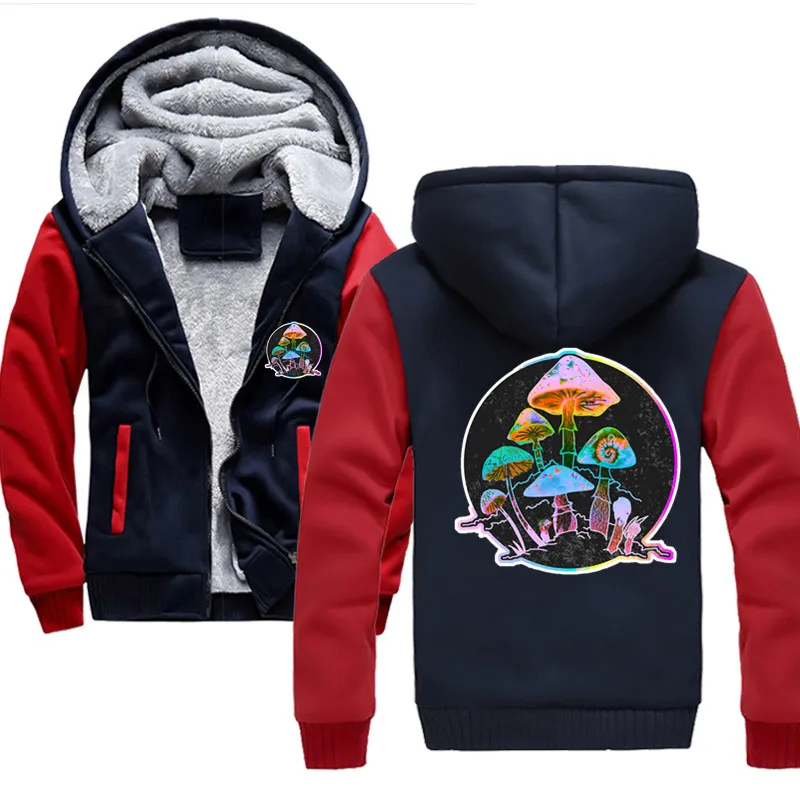 

Garden of Shrooms Men hoodies Men winter Keep Warm thicken Sweatshirts Harajuku Streetwear