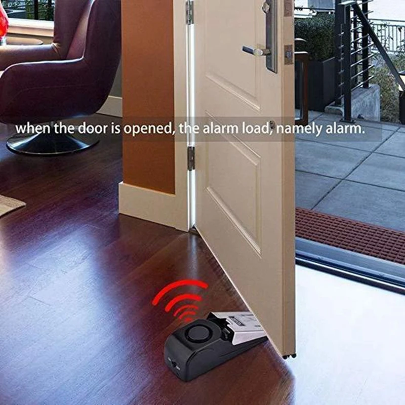 Wireless 125DB Door Stop Lock Vibration Sensor Hotel Alarm System Security Anti-theft | Безопасность и защита