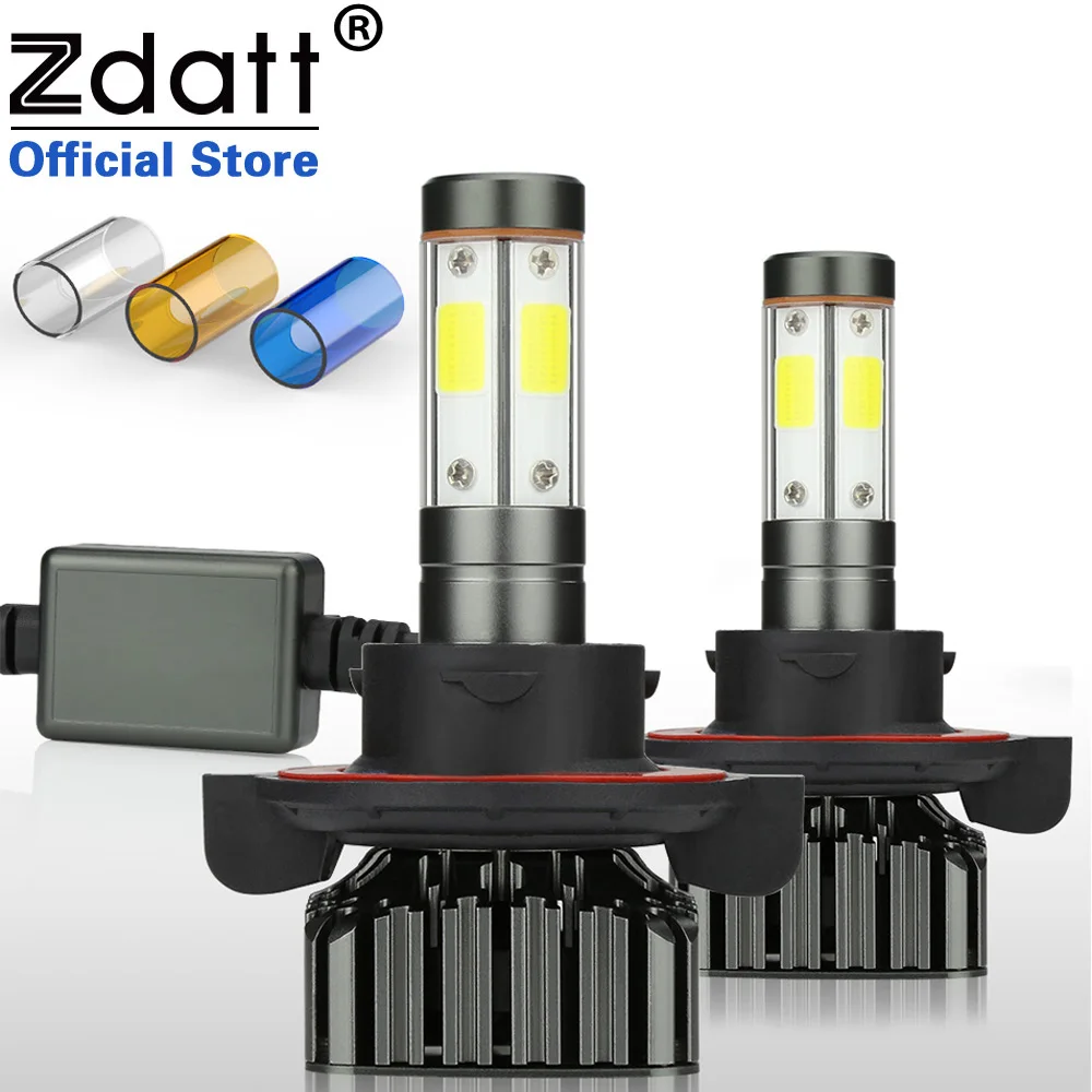 Zdatt H4 светодиодный 9003 HB2 лампы 4 стороны 12000Lm H13 9008 светодиодный лампы 100 Вт светодиодные фары 3000 К 6000 8000 К Автомобильные фары 12V 24V COB