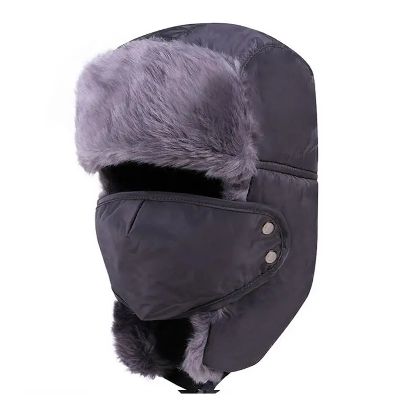Модная зимняя меховая теплая ветрозащитная шапка для мужчин и женщин