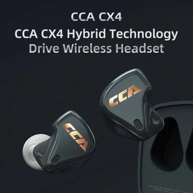 CCA CX4 наушники вкладыши TWS Bluetooth 5 0 1BA + 1DD Гибридный Драйвер блок HIFI Беспроводной