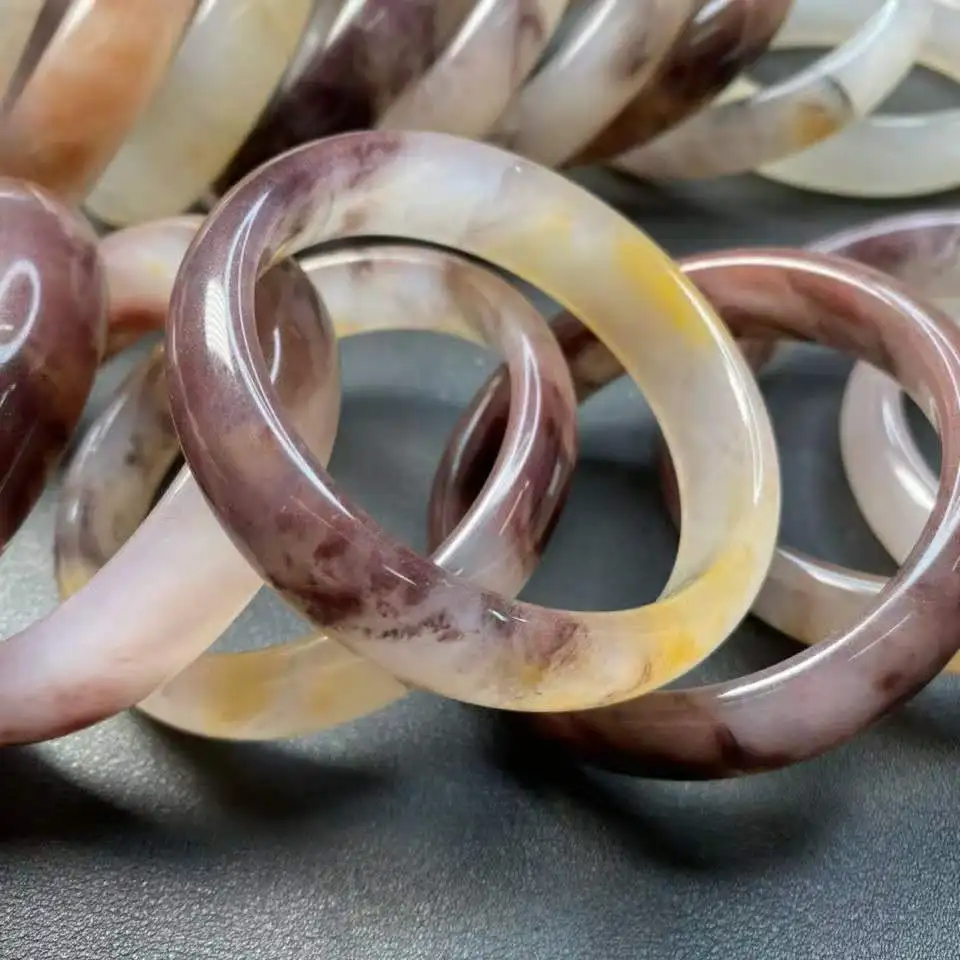 100% натуральный Золотой Шелковый нефритовый браслет Женский вырезанный вручную