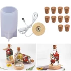 Сделай Сам, кристалл, дневной светодиодный светильник, держатель для лампы, бутылка, силиконовая форма для смолы, художественные принадлежности, украшение для дома