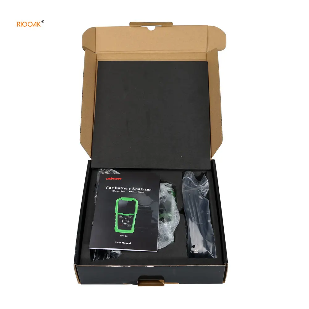 Тестер автомобильной нагрузки аккумулятора RIOOAK OBDSTAR BMT-08 12 В/24 В 100-2000 А · ч |