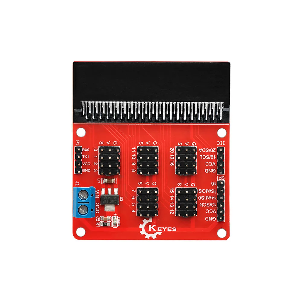 

DC 5V-9V I2C / SPI /Serial Communications interface Sensor Expansion Board Breakout Board for BBC Micro:Bit MicroBit V2