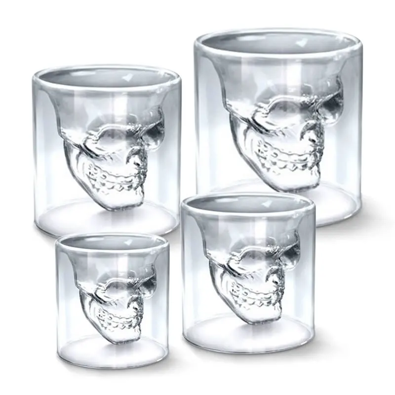 OBR 25 мл двойными стенками стекло в форме черепа бокал для вина es виски пивное