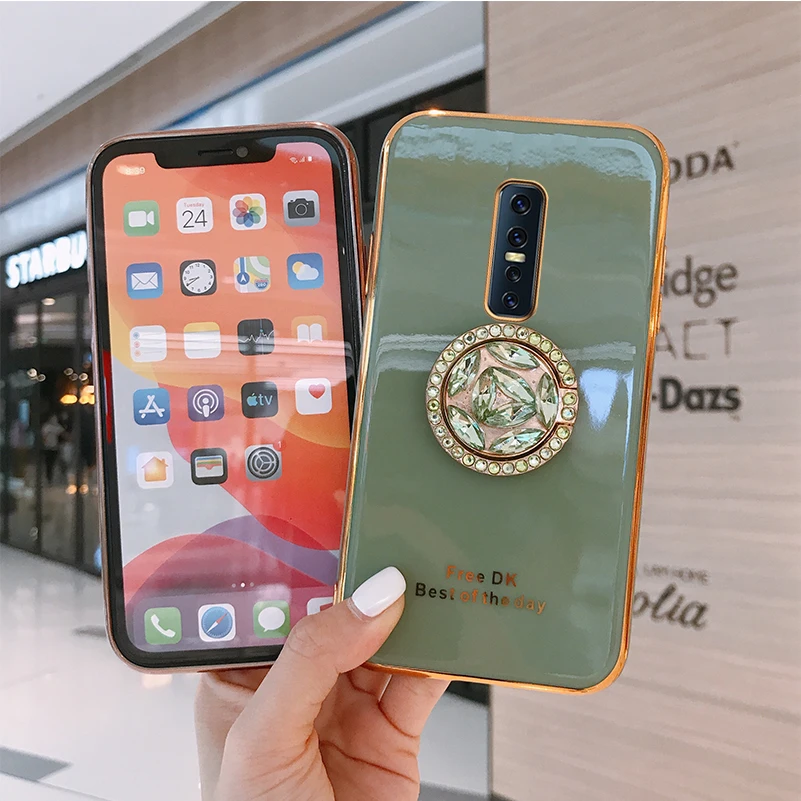 

V17 Laser 6D Plating Case Back Cover Silicone Cover Mobile Phone Bag Soft TPU for Vivo V 17 Pro Fitted Case
