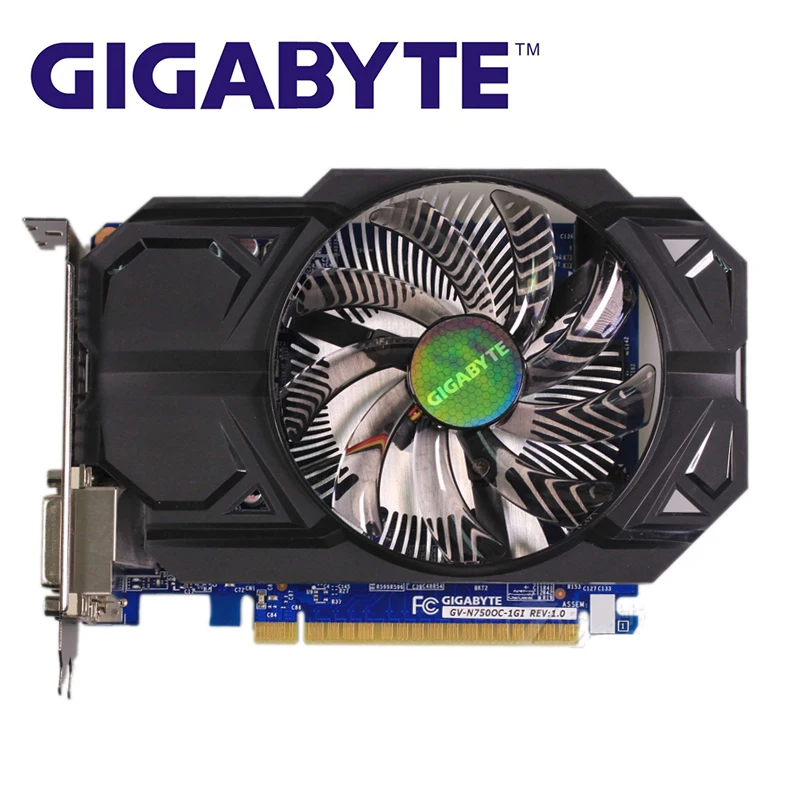 GIGABYTE GTX 750 1GB Graphics Card GV-N750OC-1GI 128Bit GDDR5 Video Cards for nVIDIA Geforce GTX750 Hdmi Dvi Used VGA On Sale