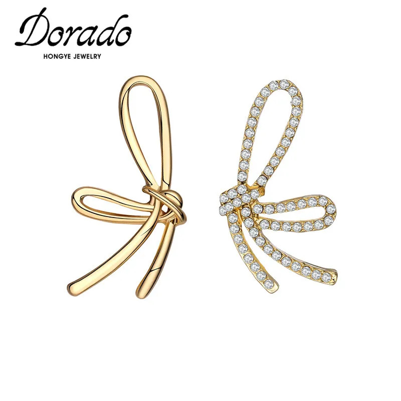 Корейские классические висячие серьги Dorado с бантом для женщин бабочки вечерние