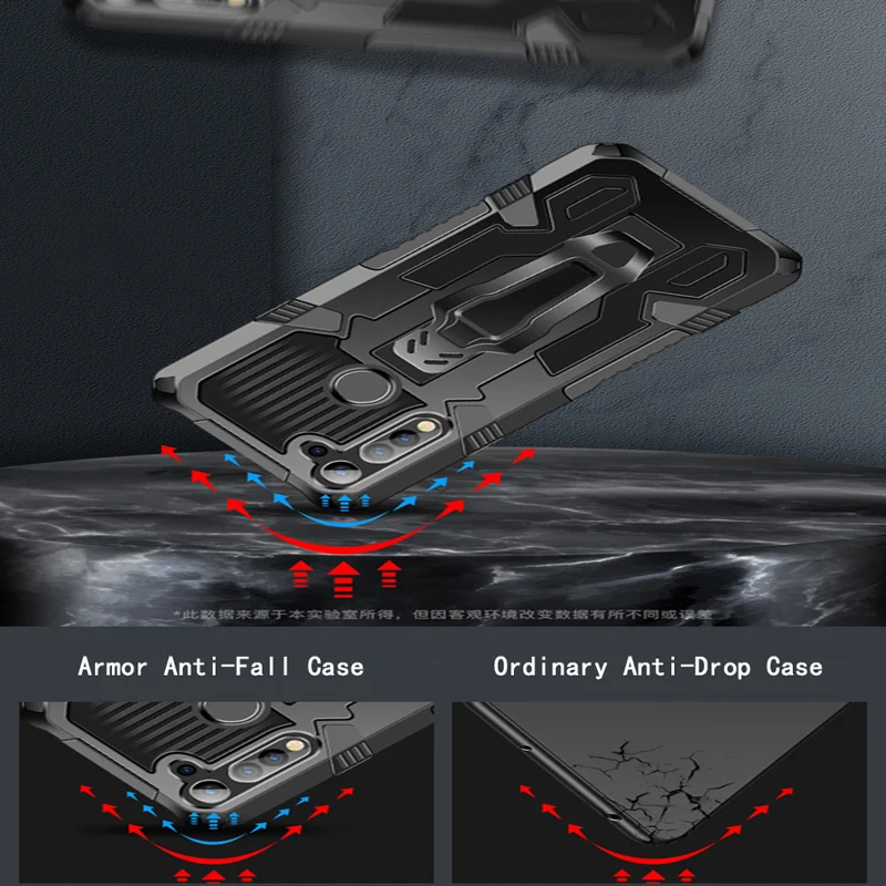 shockproof protective cover for motorola g6play g9plus g8 power lite back clip kickstand phone case for moto g pure g 5g g play free global shipping