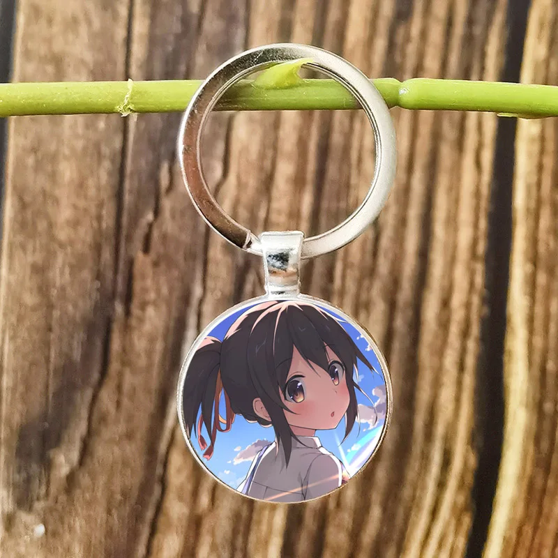 FIMAODZ Kimi No Na Wa постер брелок ваше имя Miyamizu Mitsuha Tachibana Фигурка Кристалл Подвеска