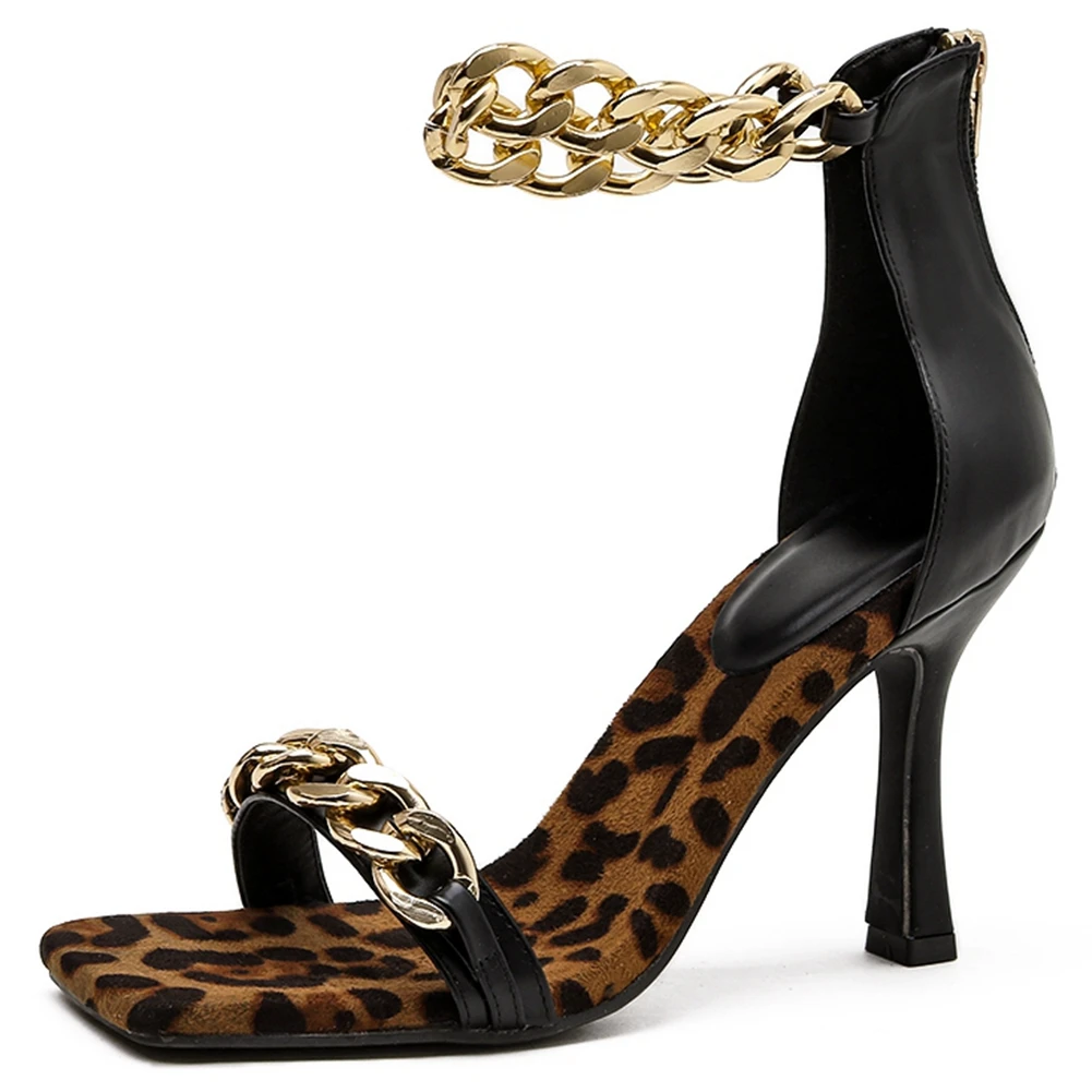 

BONJOMARISA Big Size 42 Ladies Sandals Mixed Color Zipper Strange High Heel Sandals Women Sexy Fashion Design Summer Shoes Woman