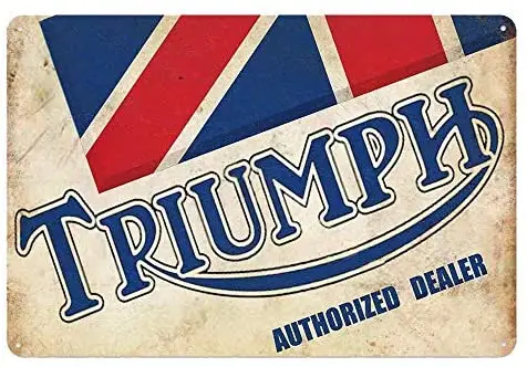 

Triumph Thick Tinplate for Garage Retro Metal Tin Sign Plaque Poster Wall Decor Art Shabby Chic Gift Suitable 12x8 Inch