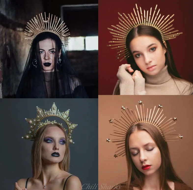 Повязка на голову с шипами в виде короны гало головной убор для вечеринки