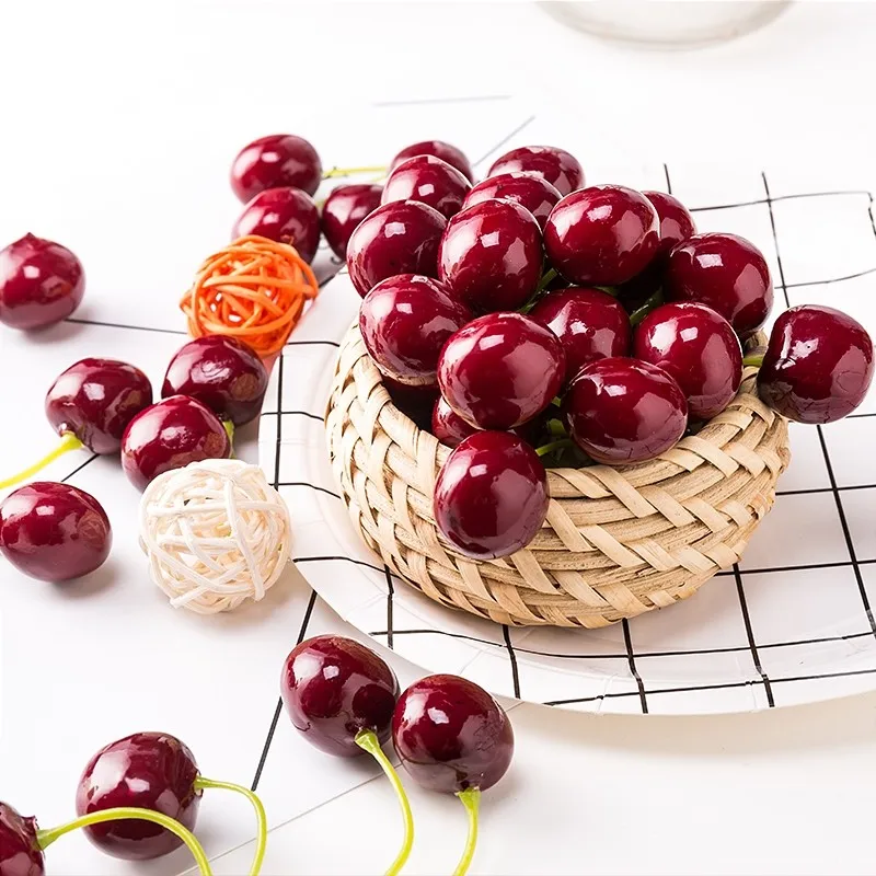 

Artificial Fruit Simulation Cherry Lemon Photography Backdrops Photo Studio Props Home Decorations for Party Photo Background