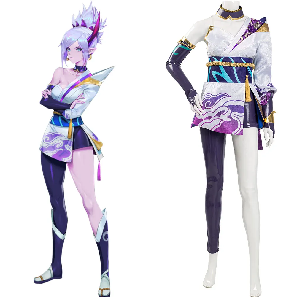 

NEW LoL 2020 Spirit Blossom Riven New Skin Cosplay Costumes Halloween Carnival Suit women girl summer dress clothes
