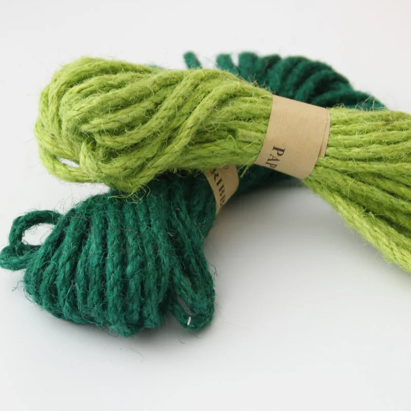 Цветной джутовый хлопковый шнур 10 м/лот 6 мм витая веревка высокая прочность