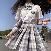 2022 summer jk uniform skirts harajuku y2k high waisted kawaii pleated skirt japanese sweet girls dance plaid mini skirts women
