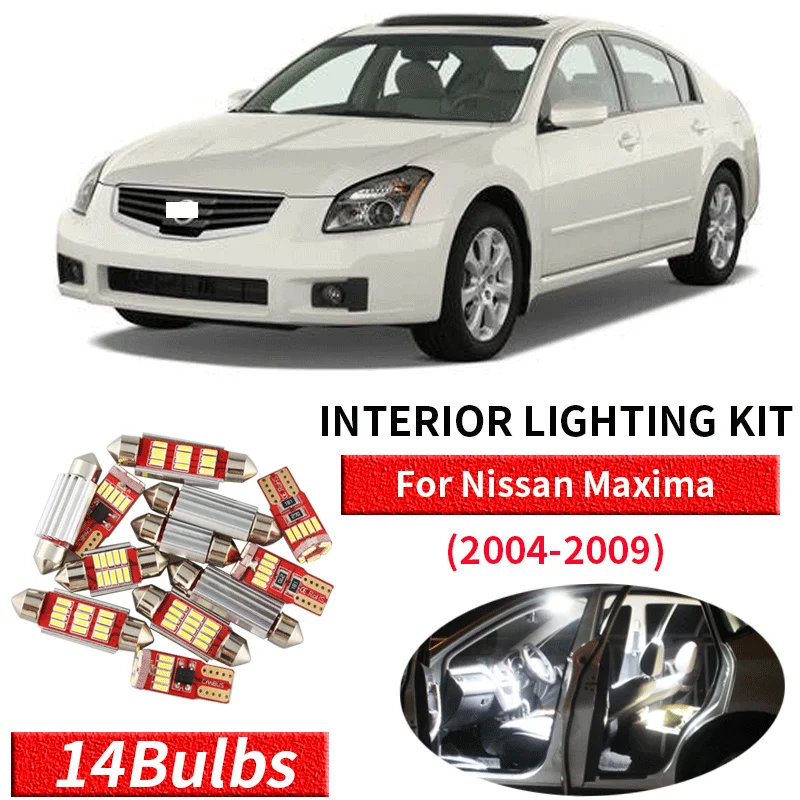 13 шт. светодиодные внутренние фонари для Nissan Maxima 2004 2005 2006 2007 2008|Сигнальная лампа| |
