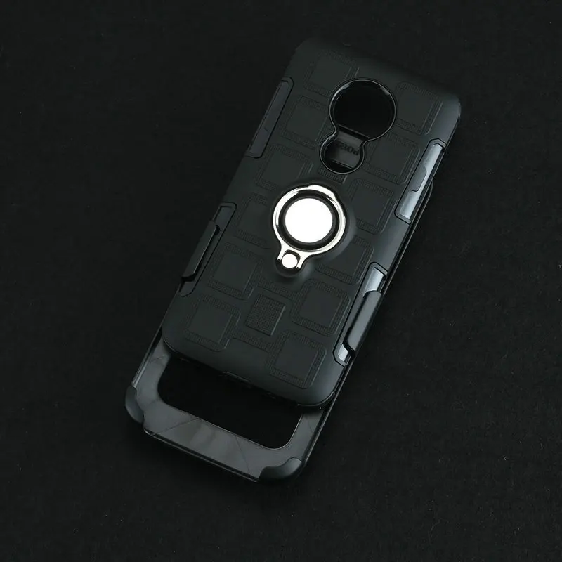 Роскошный чехол с металлическим кольцом для Motorola Moto G7 Power Case G8 Plus G 7 + зажимом ремня