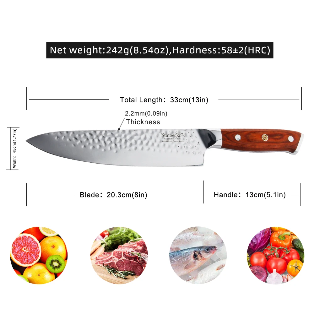 SUNNECKO немецкий нож шеф повара 1 4116 стальное лезвие острый для мяса кухонные ножи