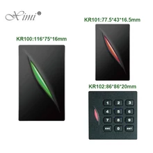 ZK KR100 KR101 KR102 IP65 Waterproof RFID Card Reader For Access Control System 125KHZ 13.56MHZ Wiegand26 34 Keypad Card Reader